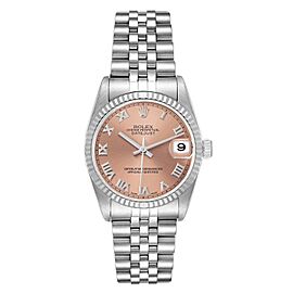 Rolex Datejust Midsize Steel White Gold Salmon Dial Watch