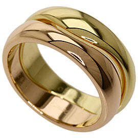 CARTIER 18K Yellow Pink Gold Love milling Ring US 4.75 QJLXG-1283