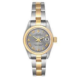 Rolex Datejust Steel Yellow Gold Slate Dial Ladies Watch