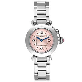 Cartier Miss Pasha Steel Pink Dial Ladies Watch