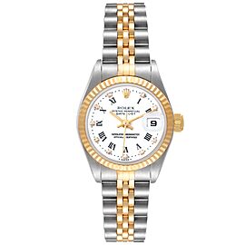 Rolex Datejust Yellow Gold White Diamond Dial Ladies Watch