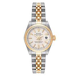 Rolex Datejust Steel Yellow Gold Ivory Anniversary Dial Ladies Watch