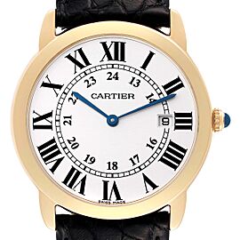 Cartier Ronde Solo 36mm Large Yellow Gold Steel Mens Watch