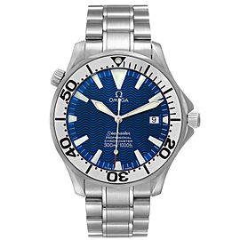 Omega Seamaster Electric Blue Dial Steel Mens Watch