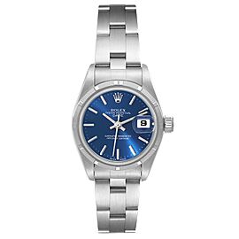 Rolex Oyster Perpetual Nondate Steel Blue Dial Ladies Watch