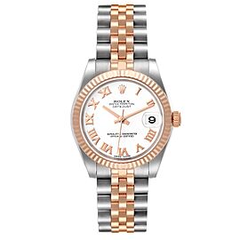 Rolex Datejust Midsize Steel Rose Gold White Dial Ladies Watch