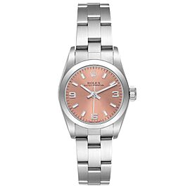 Rolex Oyster Perpetual Nondate Steel Salmon Dial Ladies Watch