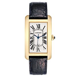 Cartier Tank Americaine Yellow Gold Automatic Mens Watch