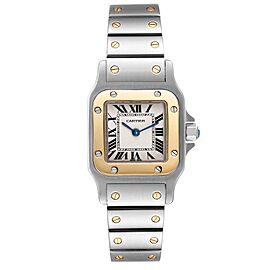 Cartier Santos Galbee Steel Yellow Gold Ladies Watch