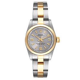 Rolex Oyster Perpetual Steel Yellow Gold Slate Dial Ladies Watch