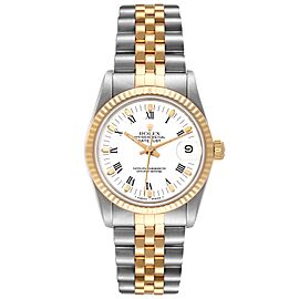 Rolex Datejust Midsize Steel Yellow Gold White Dial Ladies Watch