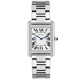 Cartier Tank Solo Silver Dial Small Steel Ladies Watch