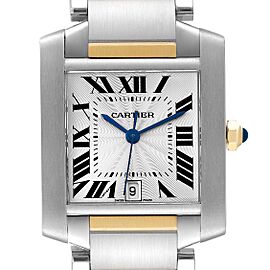 Cartier Tank Francaise Large Automatic Steel Yellow Gold Mens Watch