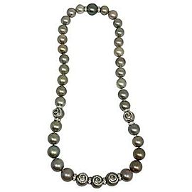 Diamond Tahitian Pearl Necklace 18k Gold 11.60 mm 16" Certified $14,950 910879