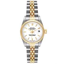 Rolex Datejust Steel Yellow Gold White Dial Ladies Watch