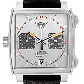 Tag Heuer Monaco Silver Dial Limited Steel Mens Watch