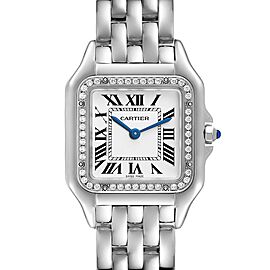 Cartier Panthere Medium Steel Diamond Bezel Ladies Watch