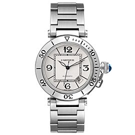 Cartier Pasha Seatimer Stainless Steel Silver Dial Mens Watch