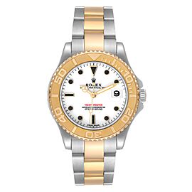 Rolex Yachtmaster Midsize Steel Yellow Gold White Dial Watch