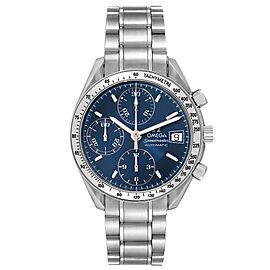 Omega Speedmaster Date Automatic Blue Dial Steel Mens Watch