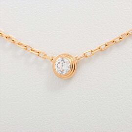 Cartier 18K pink Gold Damour SM Diamond Necklace
