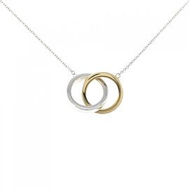 Tiffany & Co 925 Silver/18K Yellow Gold 1837 Interlocking Necklace