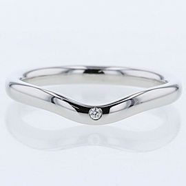 TIFFANY & Co 950 Platinum Curved band Ring LXGBKT-1074