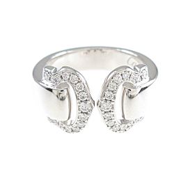 Cartier 18k White Gold Logo Ring