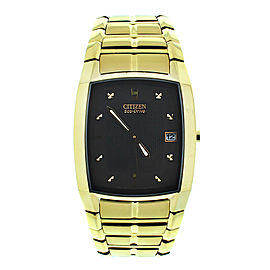 Citizen Eco-Drive Mens Gold Plated Steel Watch