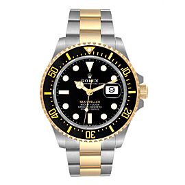 Rolex Seadweller Black Dial Steel Yellow Gold Mens Watch
