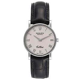 Rolex Cellini Classic White Gold Ivory Anniversary Dial Mens Watch