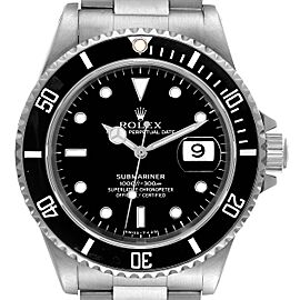 Rolex Submariner Date Black Dial Steel Mens Watch