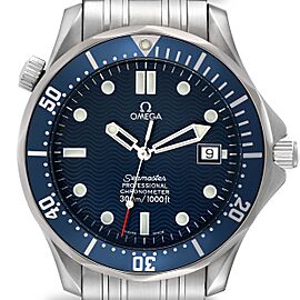 Omega Seamaster Diver 300mm Blue Dial Steel Mens Watch