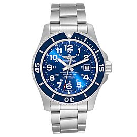 Breitling Superocean II 44 Blue Dial Steel Mens Watch