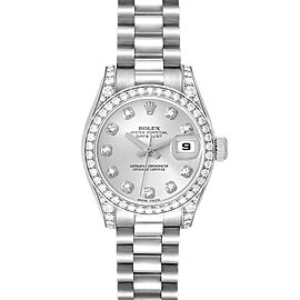Rolex Datejust President White Gold Diamond Bezel Ladies Watch