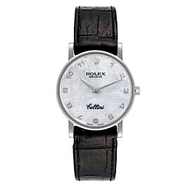 Rolex Cellini Classic White Gold Mother of Pearl Dial Mens Watch