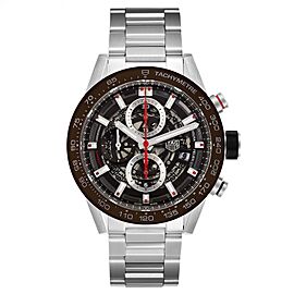 Tag Heuer Carrera Brown Skeleton Dial Chronograph Watch