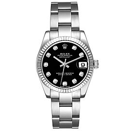 Rolex Datejust Midsize Steel White Gold Diamond Ladies Watch