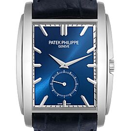 Patek Philippe Gondolo Small Seconds White Gold Blue Dial Mens Watch