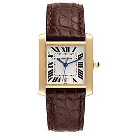 Cartier Tank Francaise Large Yellow Gold Automatic Mens Watch