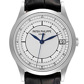 Patek Philippe Calatrava White Gold Silver Dial Automatic Mens Watch