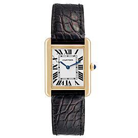 Cartier Tank Solo Yellow Gold Steel Silver Dial Ladies Watch