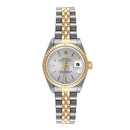 Rolex Datejust Steel Yellow Gold Silver Dial Ladies Watch