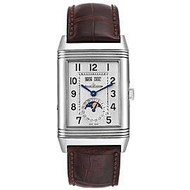 Jaeger LeCoultre Grande Reverso Moonphase Steel Mens Watch