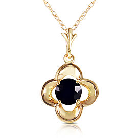 14K Solid Gold Necklace withNatural 0.50 CTW Black Diamond
