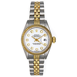 Rolex Datejust 69173 Two Tone White Dial 26mm Womens Watch