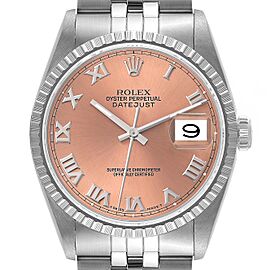 Rolex Datejust 36 Salmon Roman Dial Steel Mens Watch