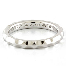 LOUIS VUITTON 18K white Gold Ring US4,EU47 LXKG-605