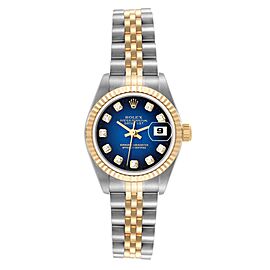 Rolex Datejust Diamond Dial Steel Yellow Gold Ladies Watch