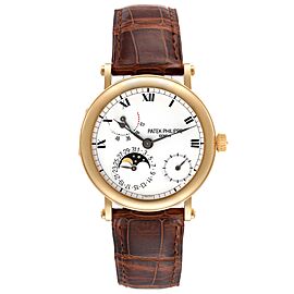 Patek Philippe Complications Power Reserve Moonphase Yellow Gold Mens Watch
